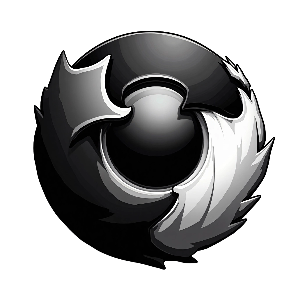 Black and Silver Emblem