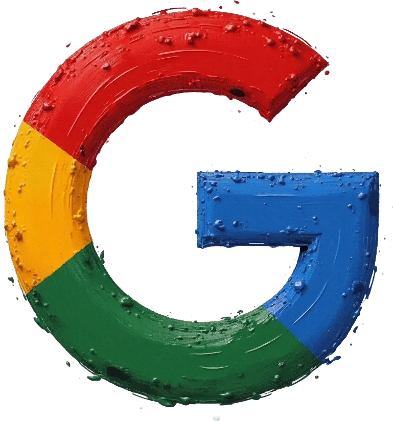 Google Logo with Water Droplets