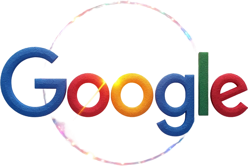 Google Logo with Colorful Circle