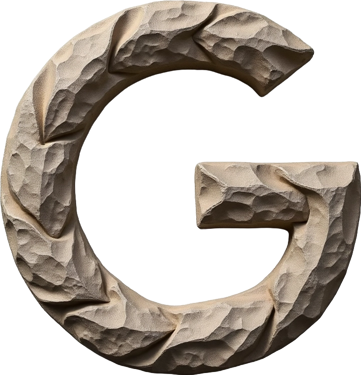 Stone Carved Letter G