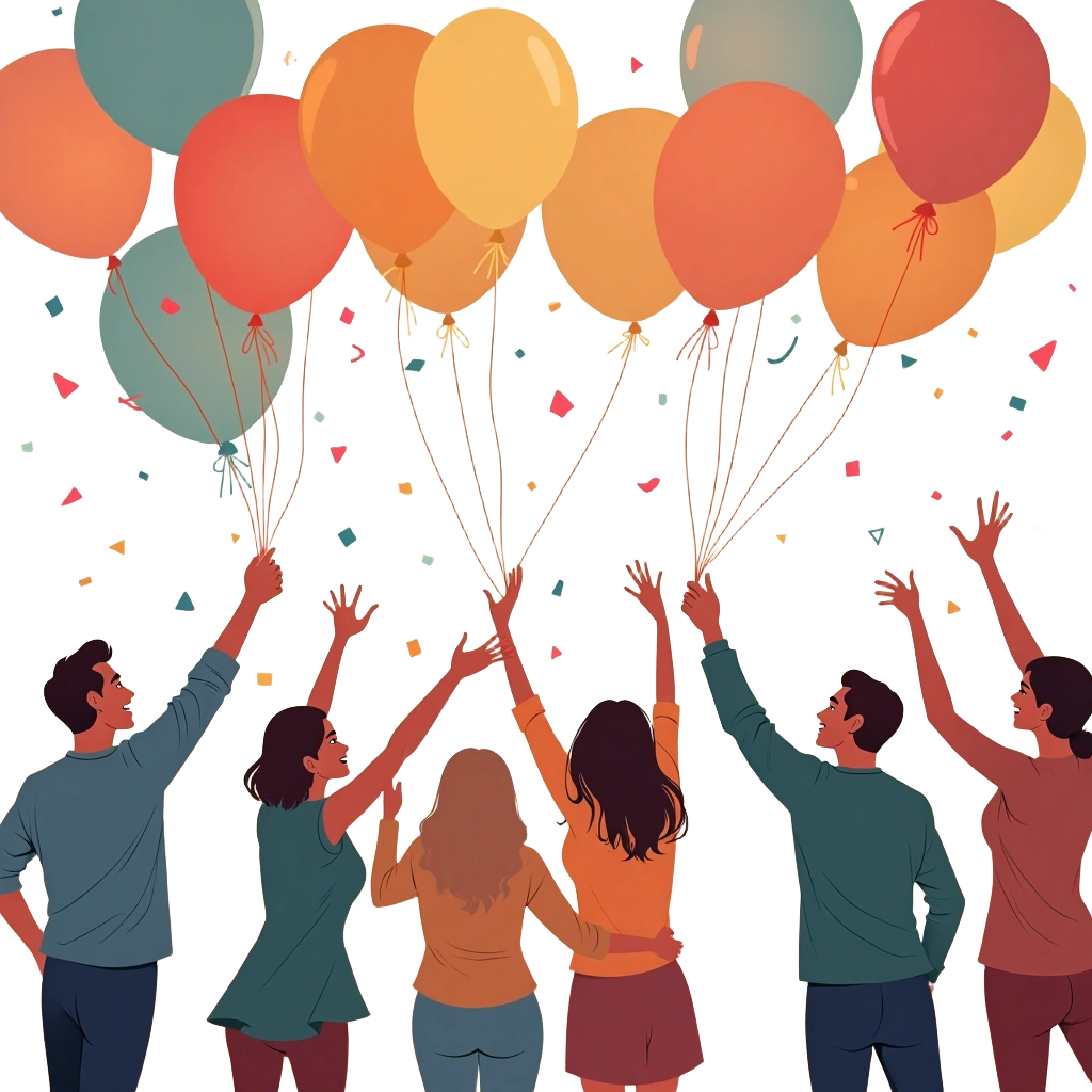 Celebration with Balloons