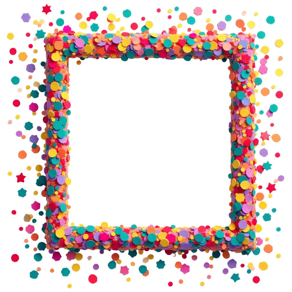 Colorful Confetti Frame