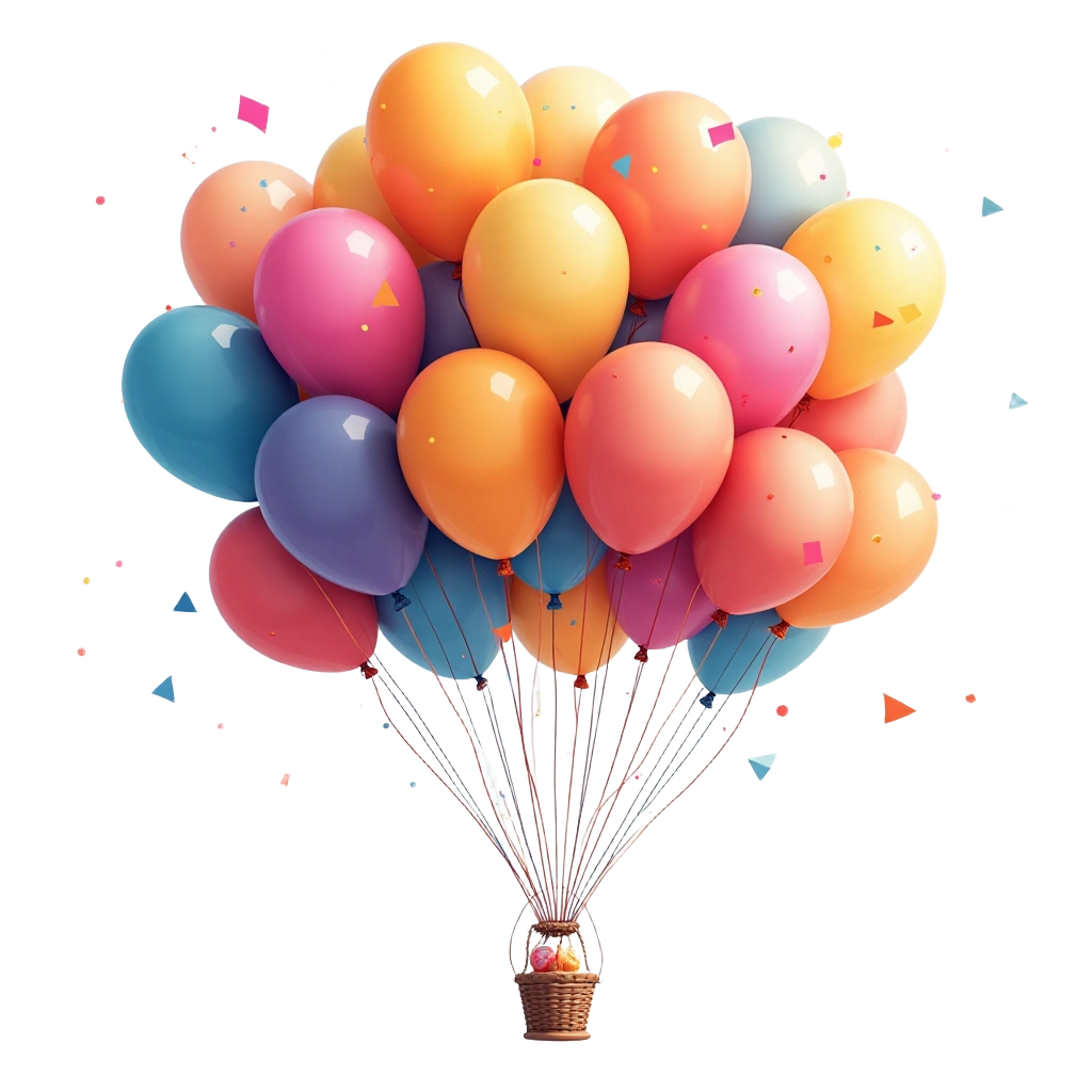 Colorful Balloon Basket