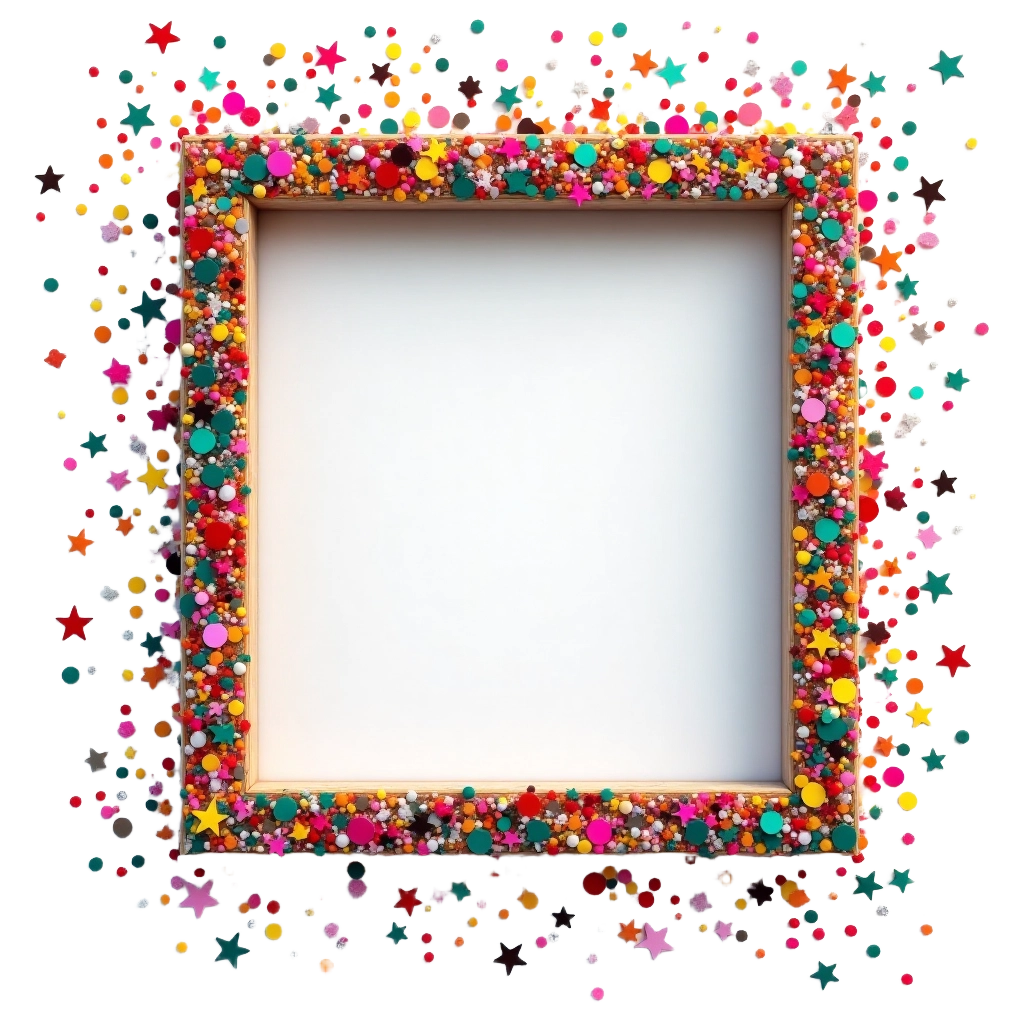 Colorful Confetti Frame