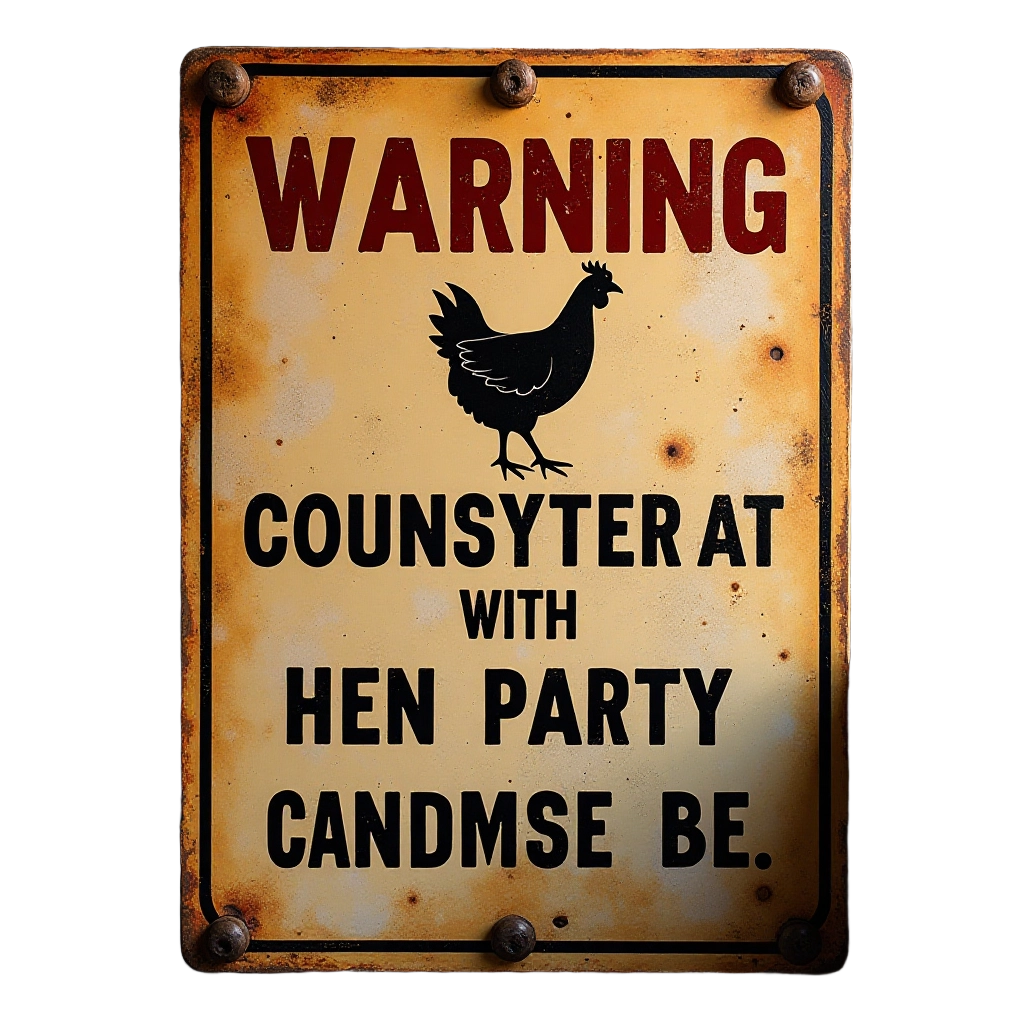 Warning Counsyterat with Hen Party