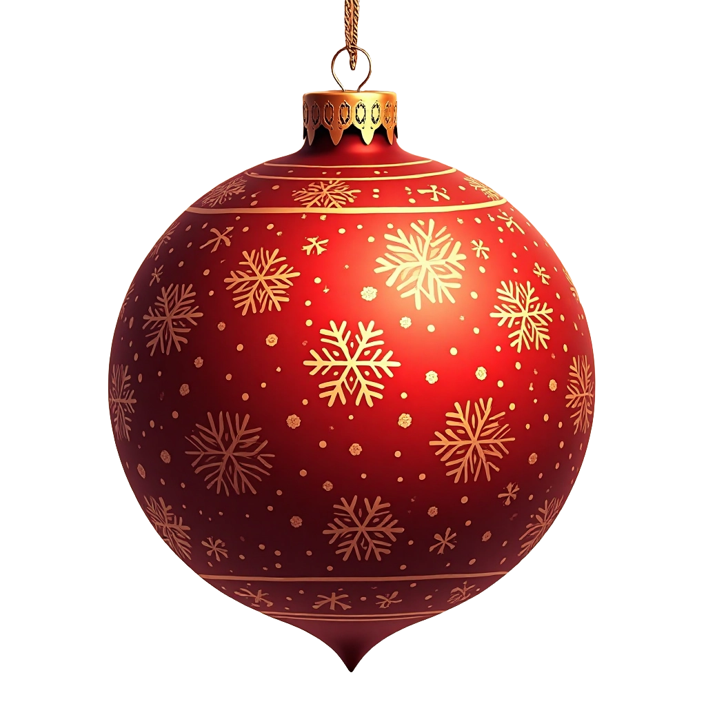 Festive Red Christmas Ornament