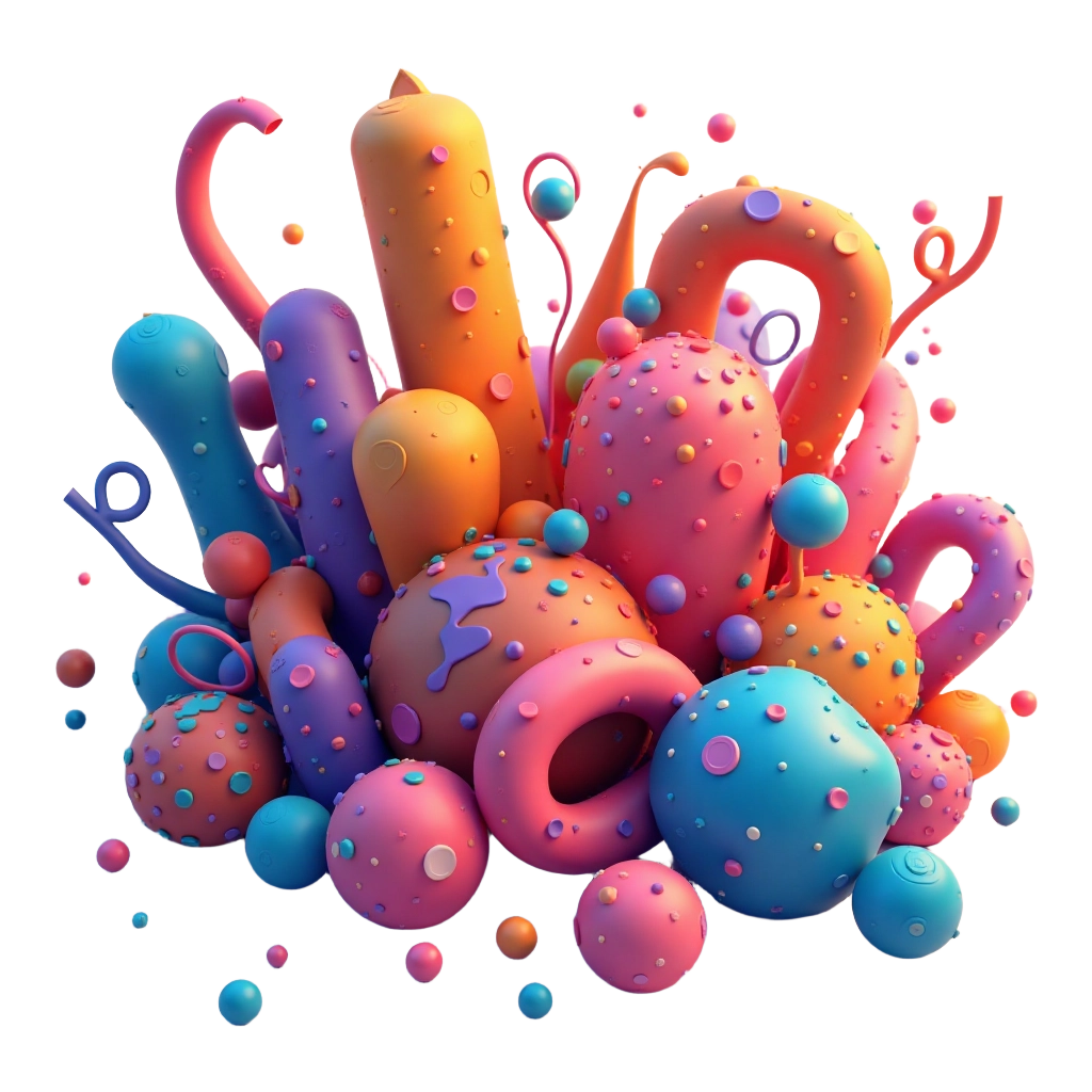 Colorful 3D Abstract Shapes