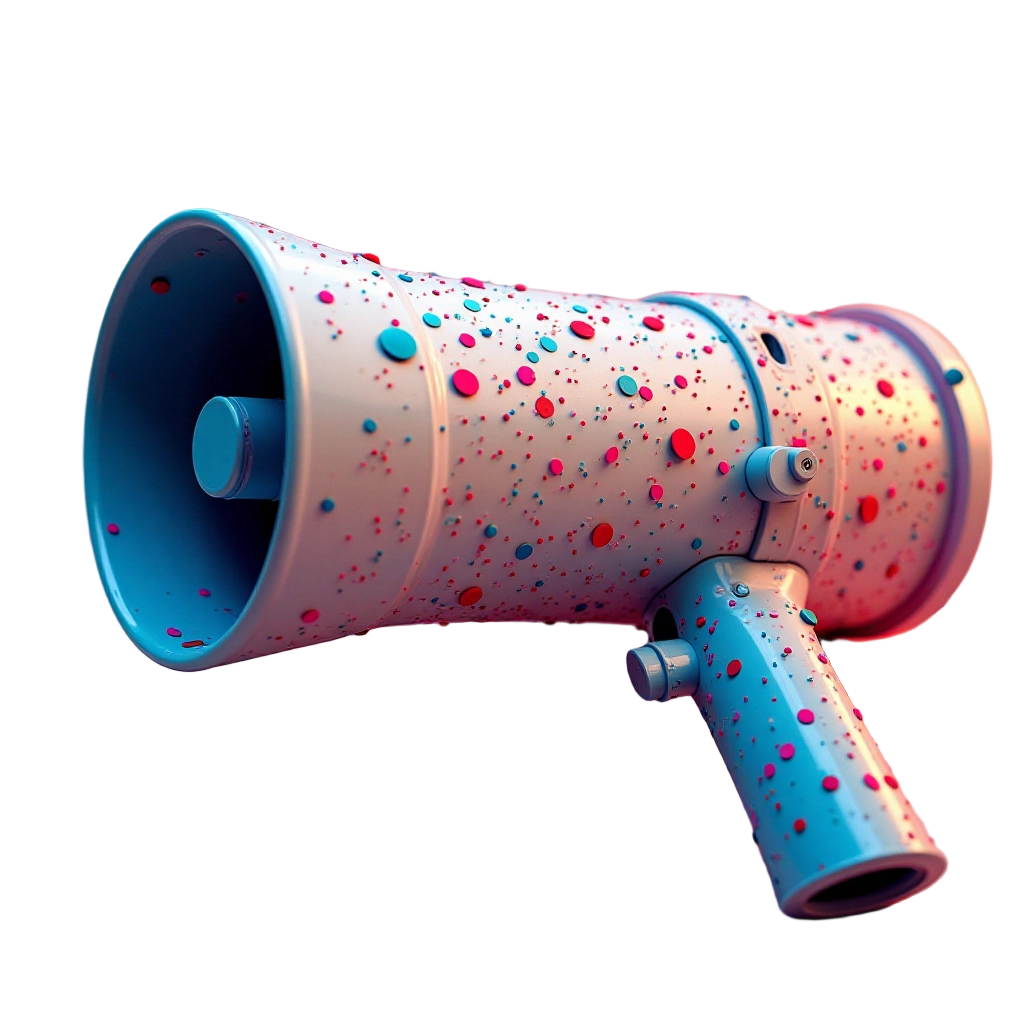 Colorful Confetti Megaphone