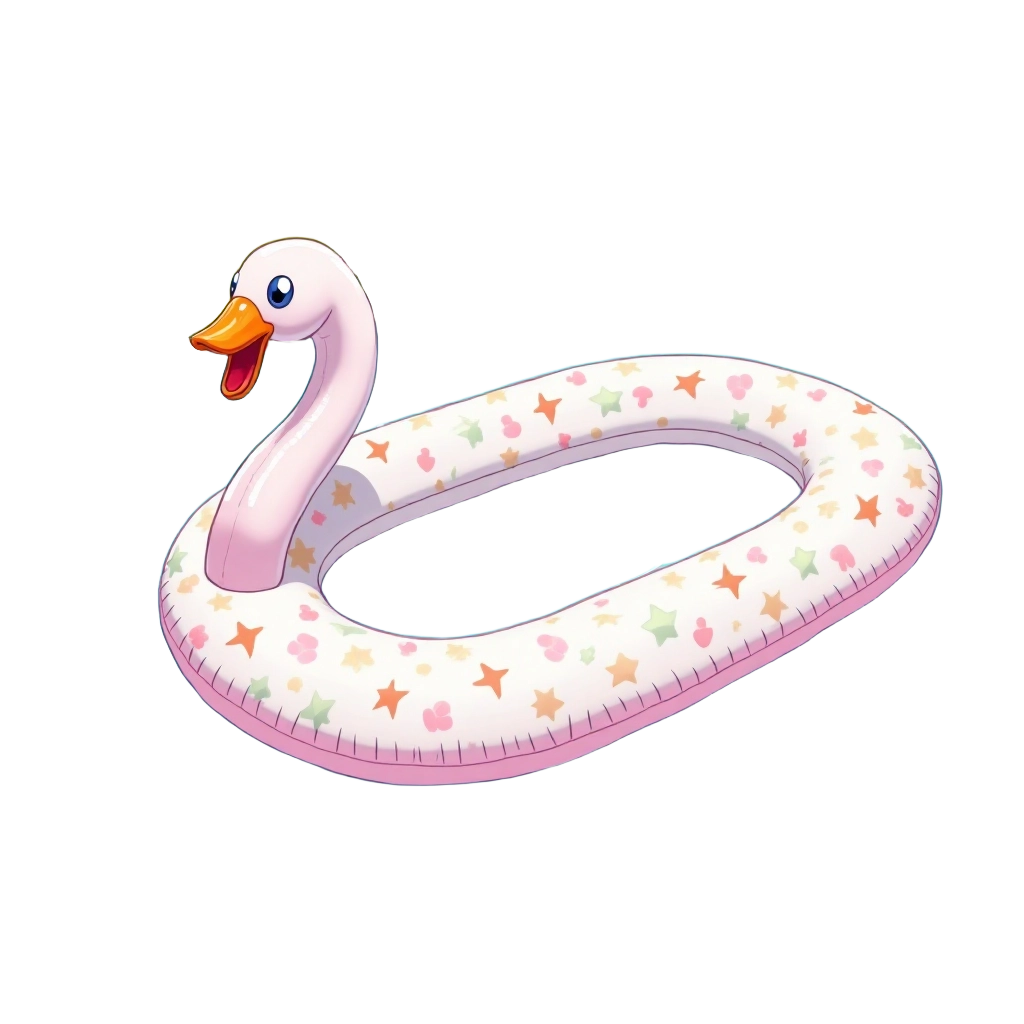 Swan-Shaped Inflatable Pool Float