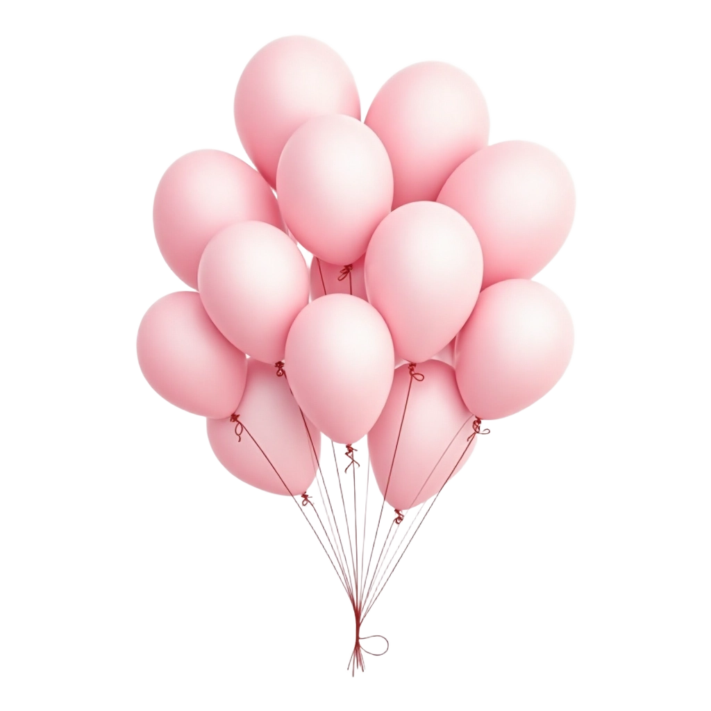 Pink Balloons Cluster