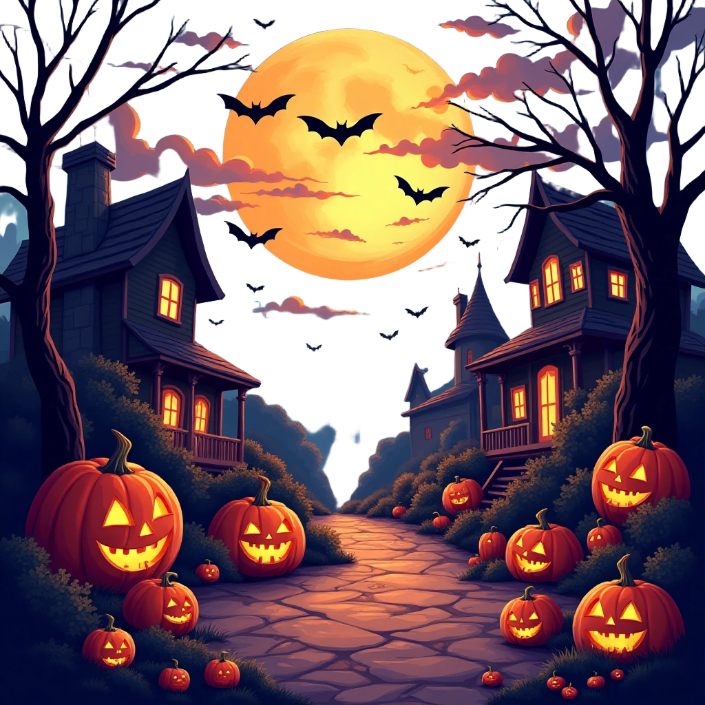 Halloween Night in the Haunted Village