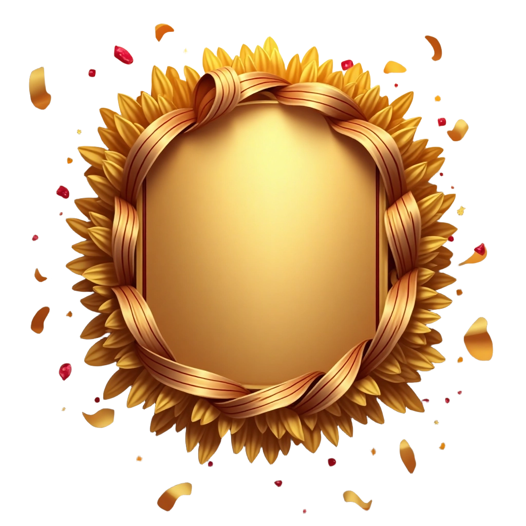 Golden Floral Frame