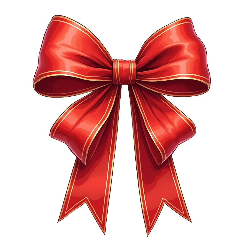 Festive Red Bow