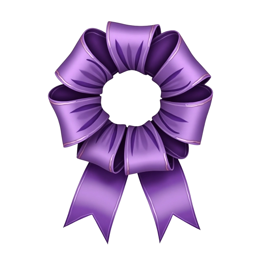 Purple Ribbon Bow