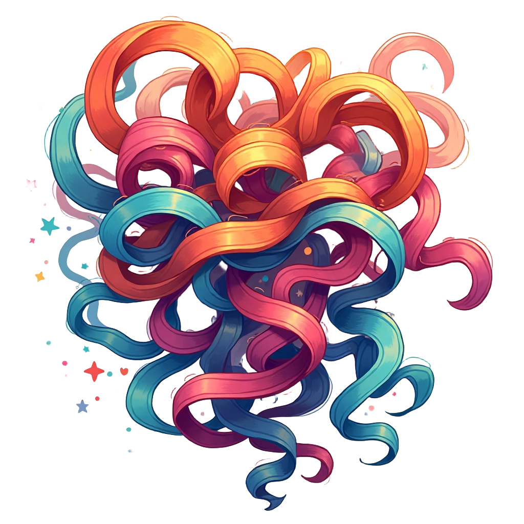 Colorful Ribbon Swirl