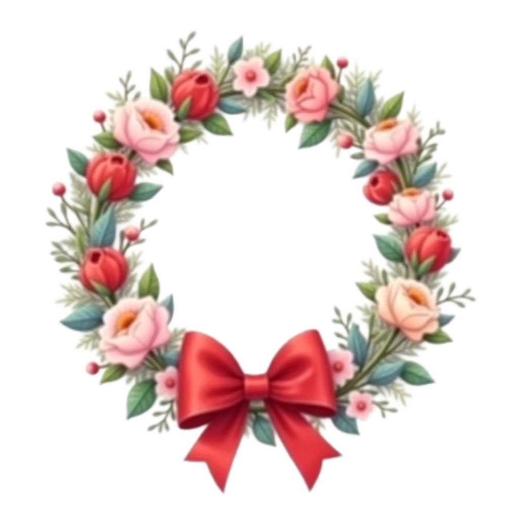 Festive Floral Wreath