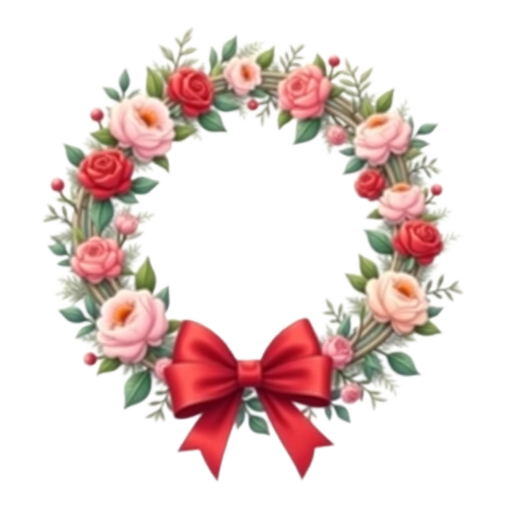 Festive Floral Wreath