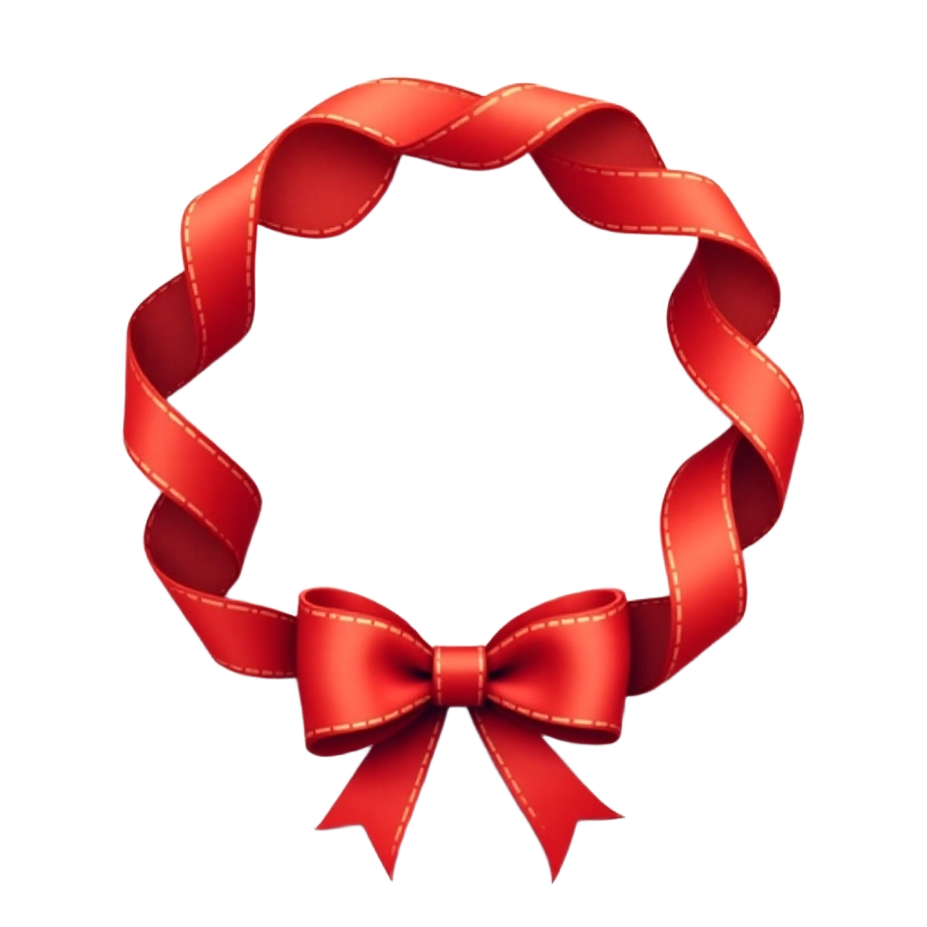 Red Ribbon Wreath