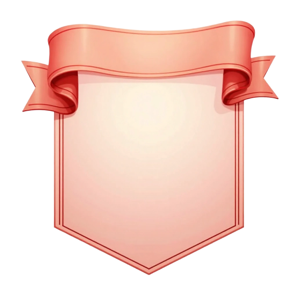 Coral Ribbon Banner