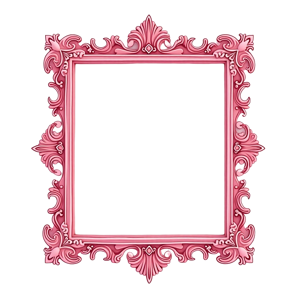 Ornate Pink Picture Frame