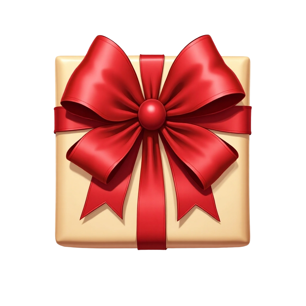 Gift Box with Red Bow