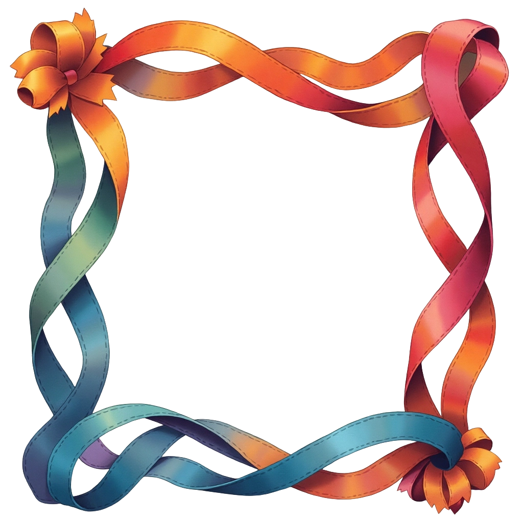 Colorful Ribbon Frame