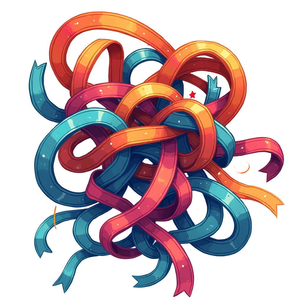 Colorful Ribbon Knot