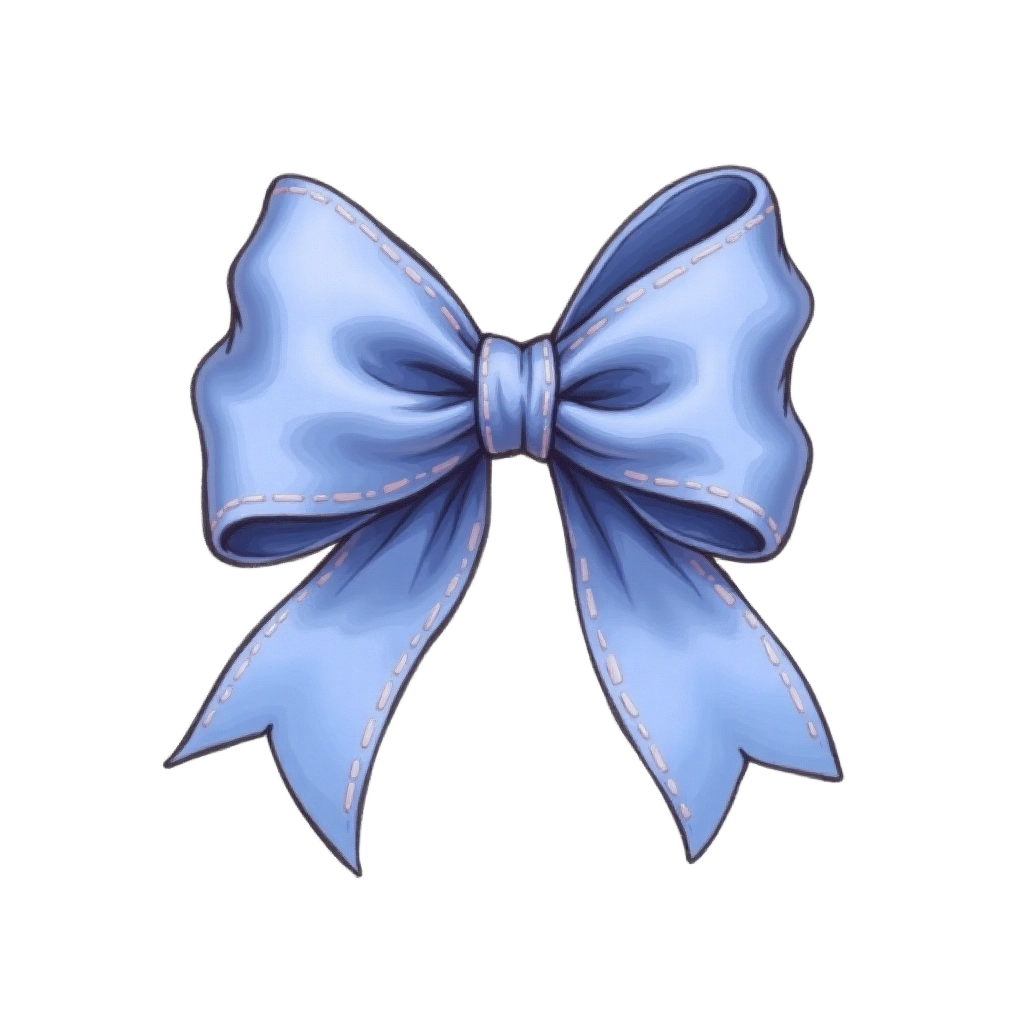 Elegant Blue Bow