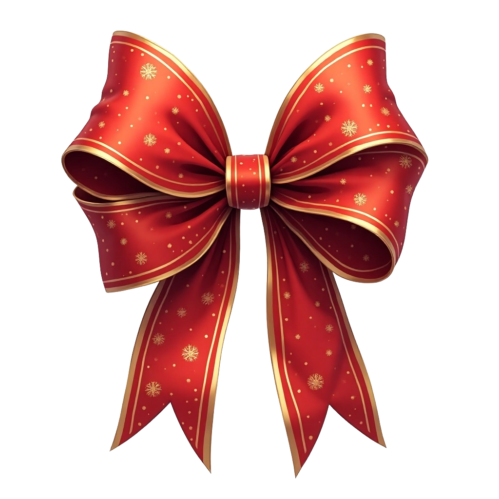 Festive Red Bow