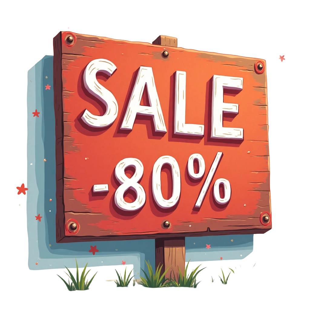 80% Off Sale Sign