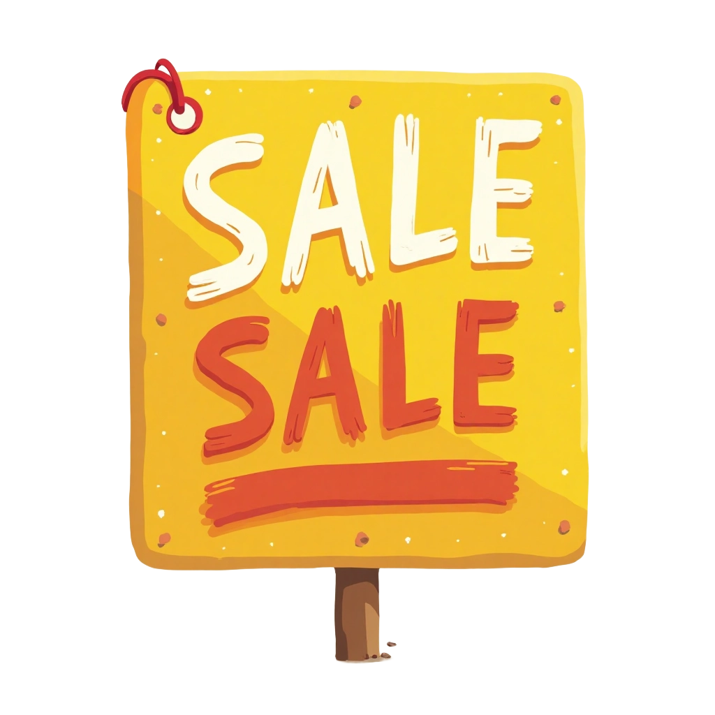 Golden Sale Sign