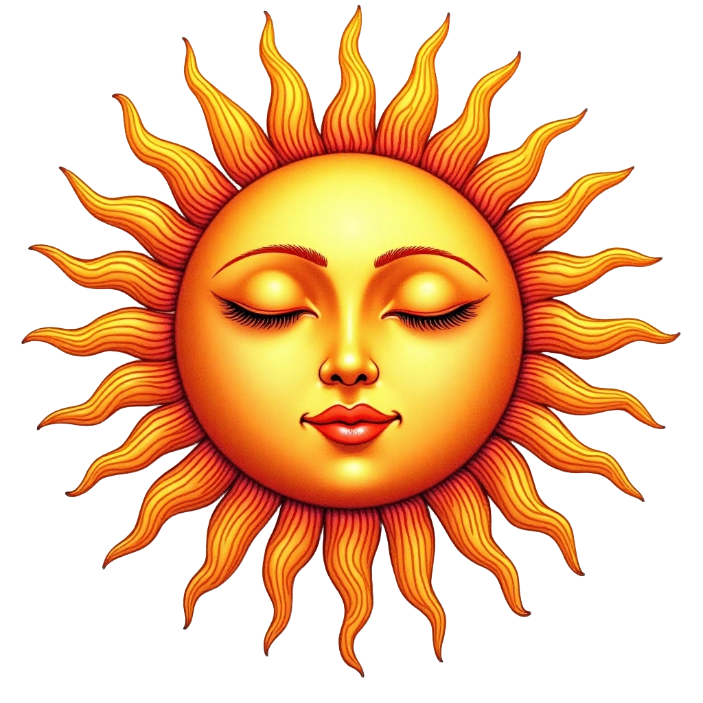 Radiant Sun with a Face