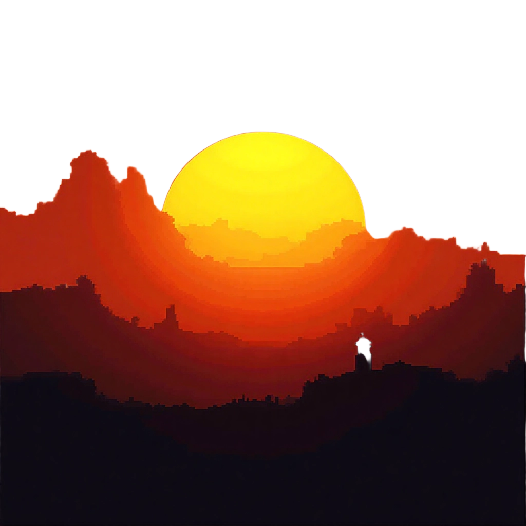 Sunset Over the Mountains