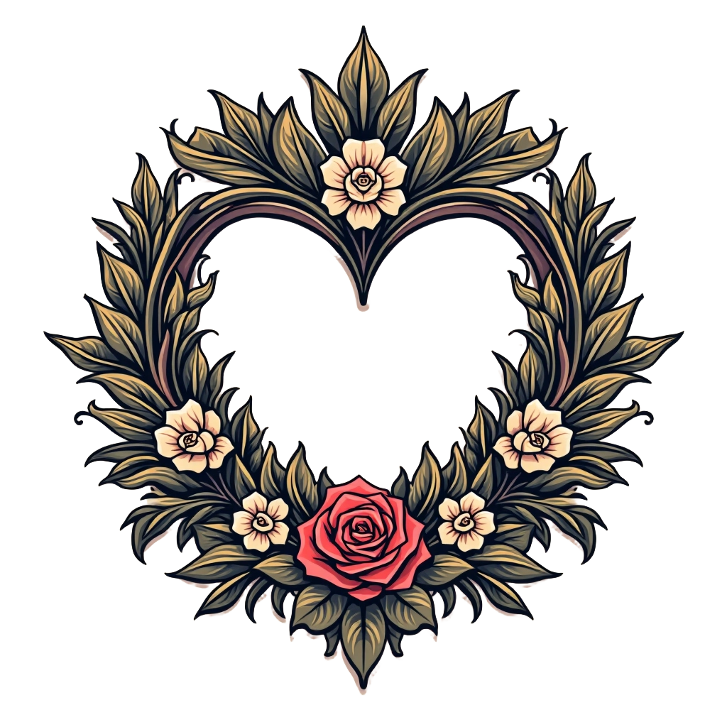 Heart-Shaped Floral Wreath