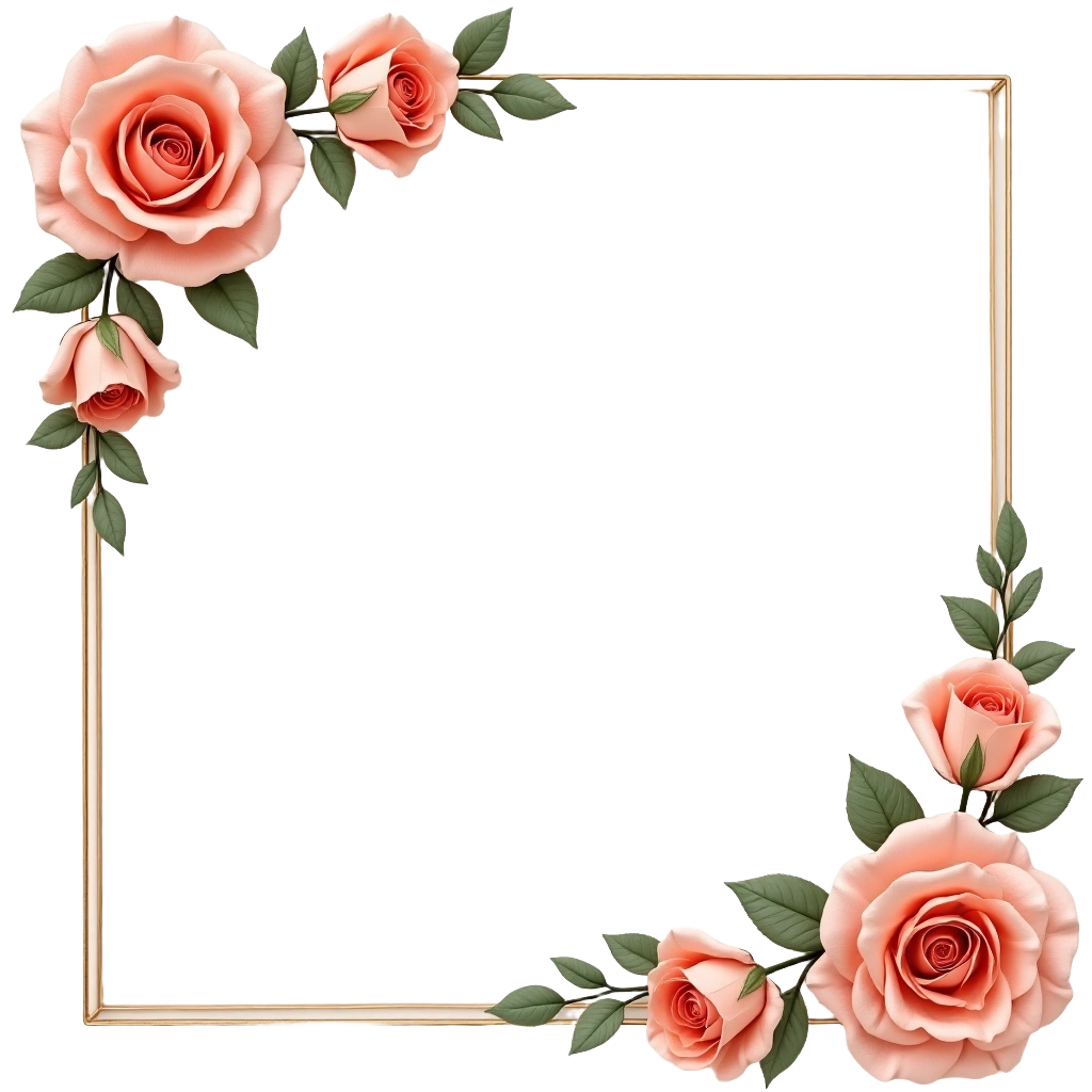 Elegant Rose Frame