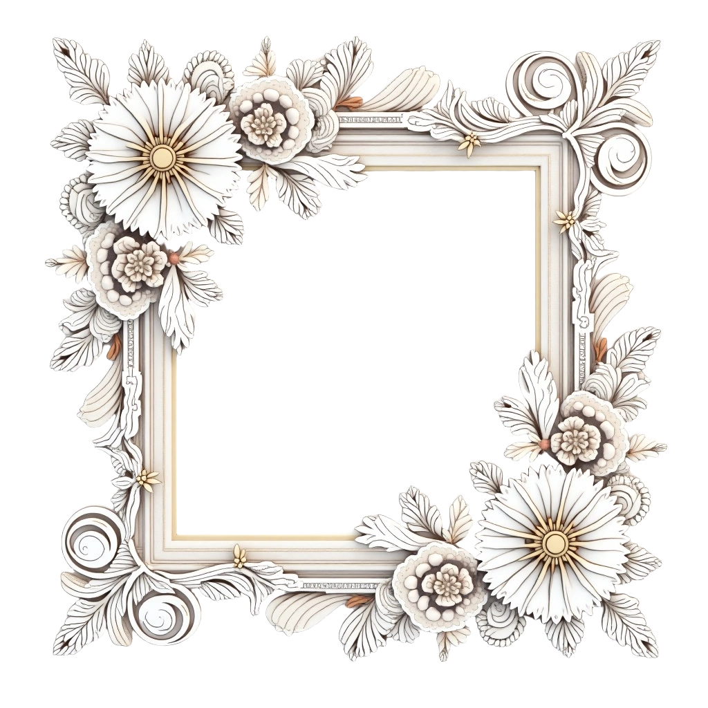 Elegant Floral Frame