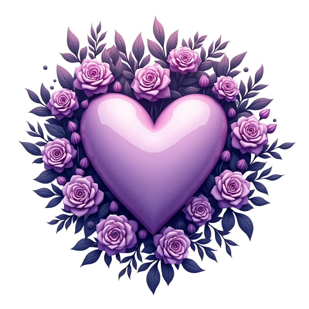 Purple Heart and Roses