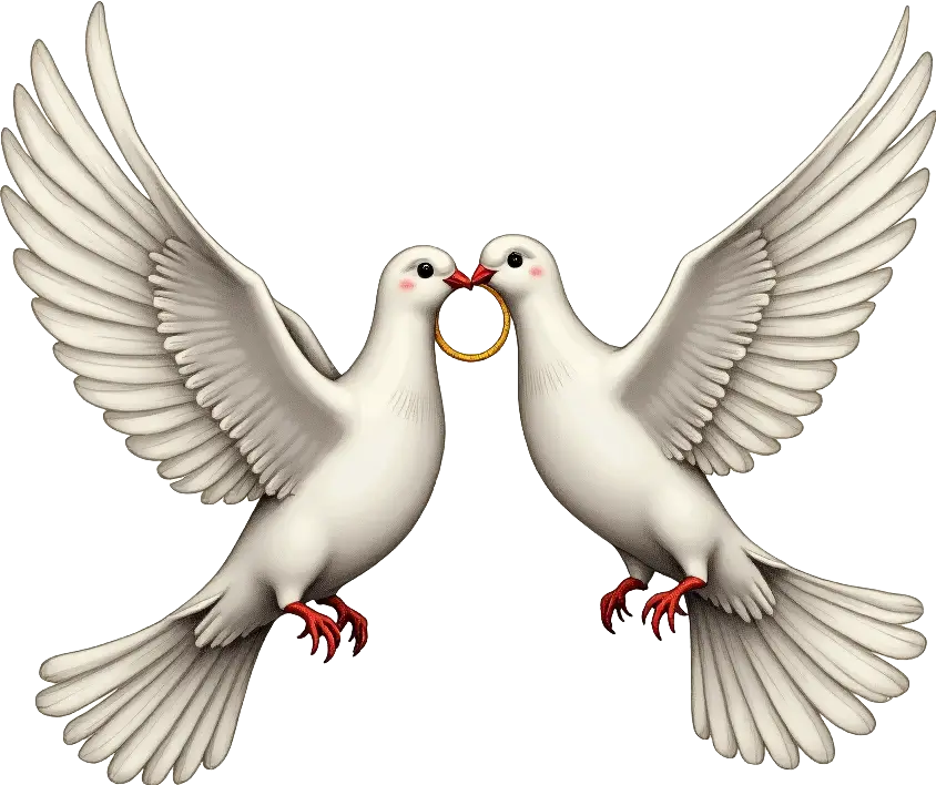 Wedding Doves with Ring