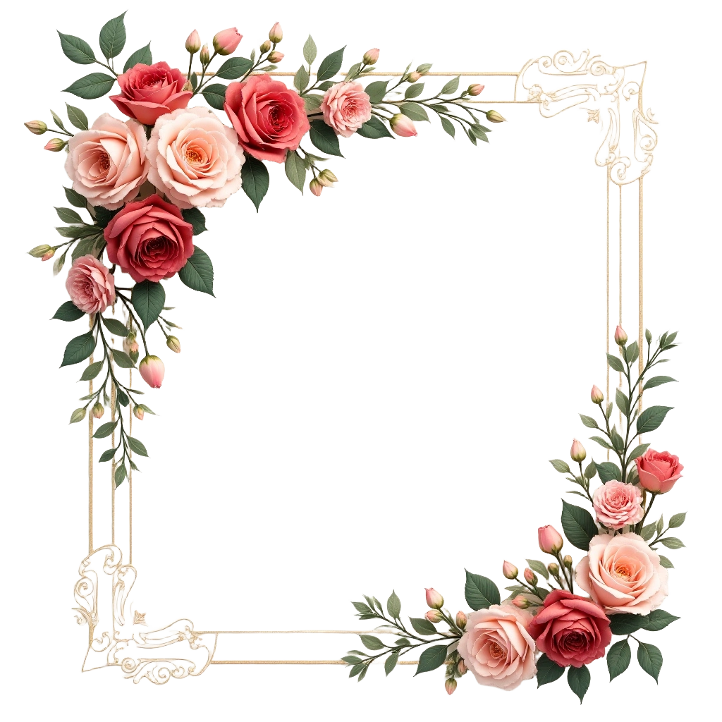 Elegant Floral Frame