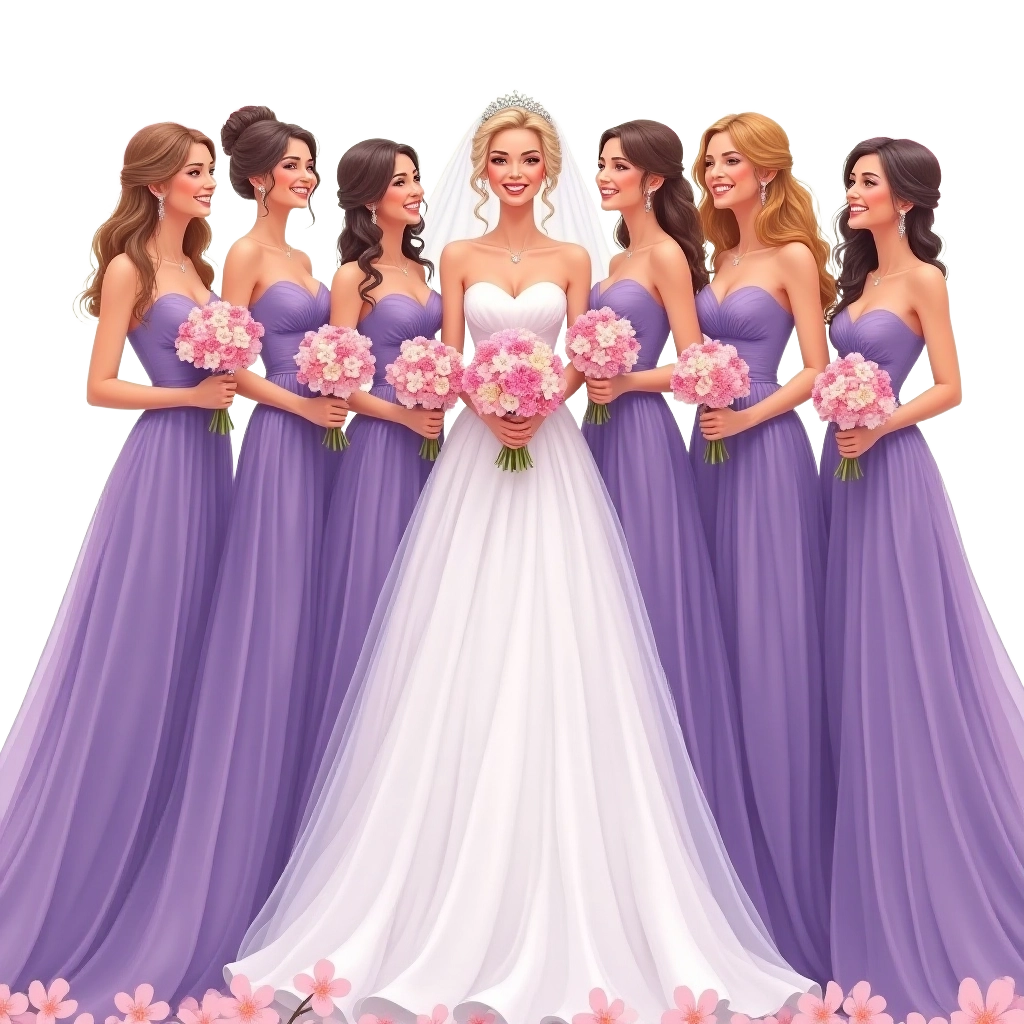 Bridal Party in Lavender