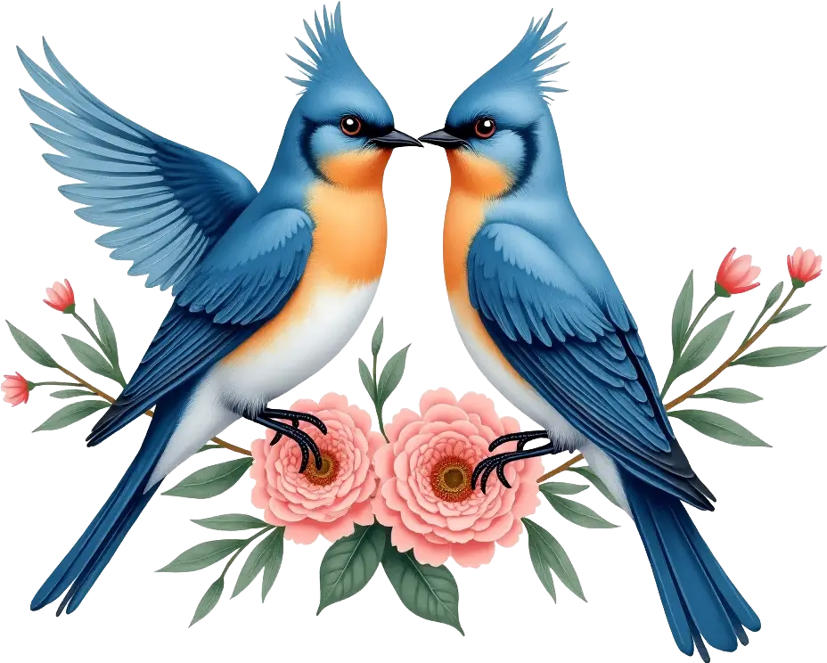 Lovebirds in Bloom