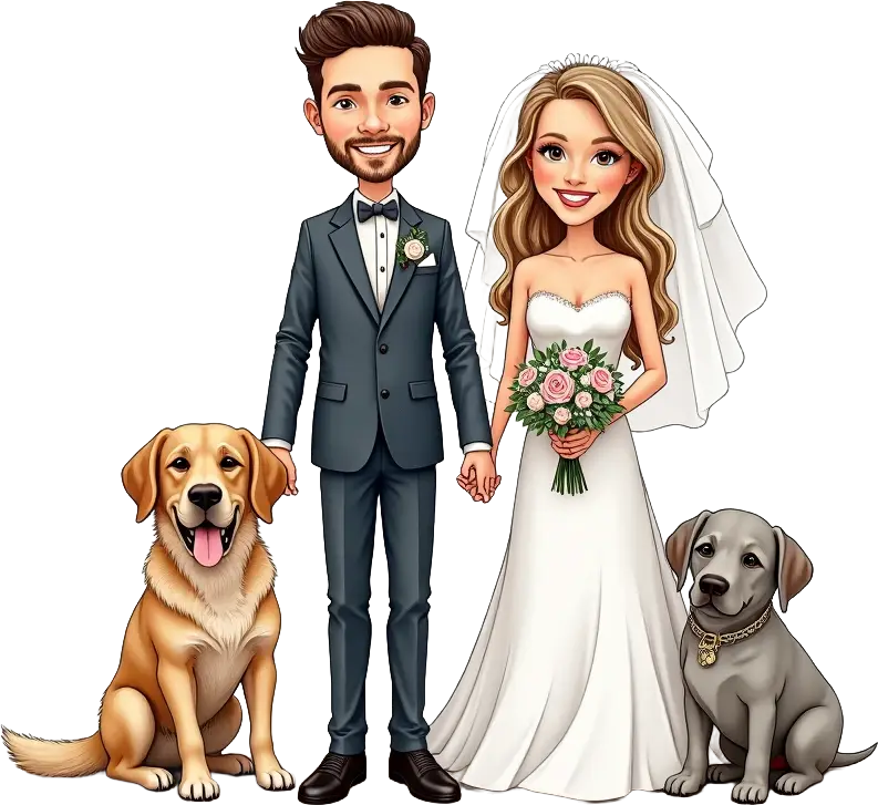 Wedding Day with Pets