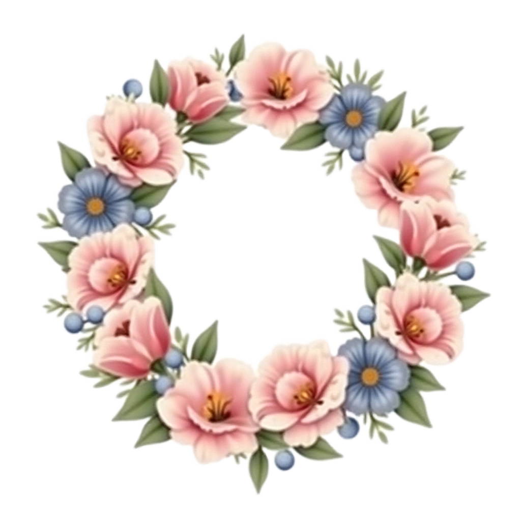 Elegant Floral Wreath