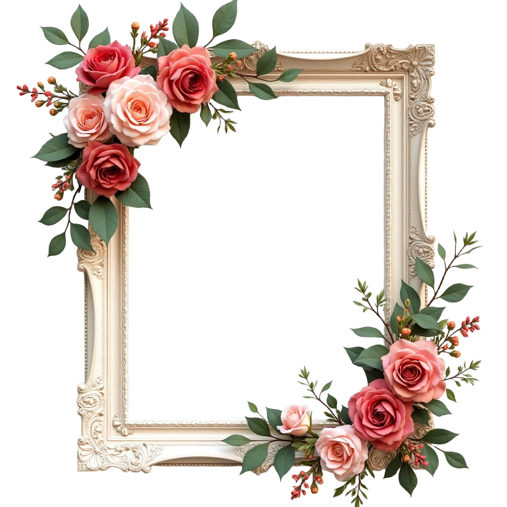 Elegant Floral Frame