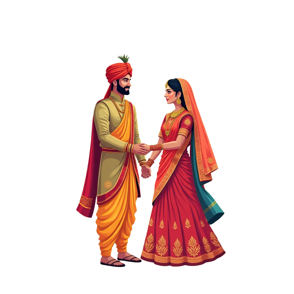 Traditional Indian Wedding Couple