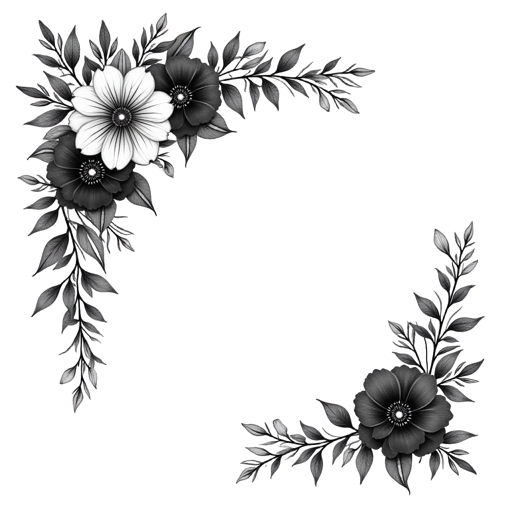 Monochrome Floral Arrangement