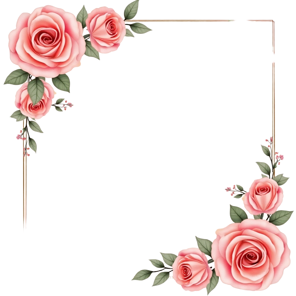 Elegant Rose Frame