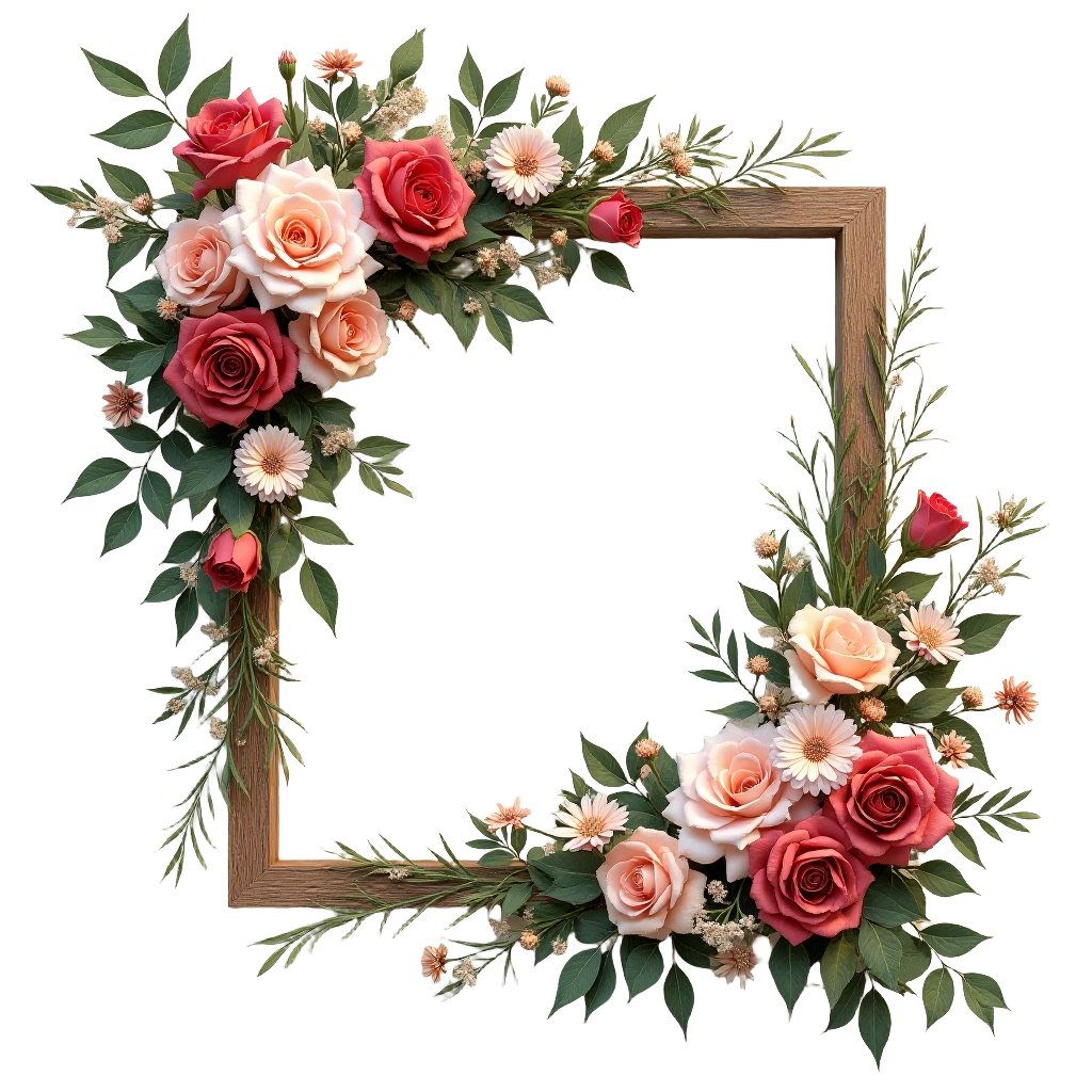 Elegant Floral Frame