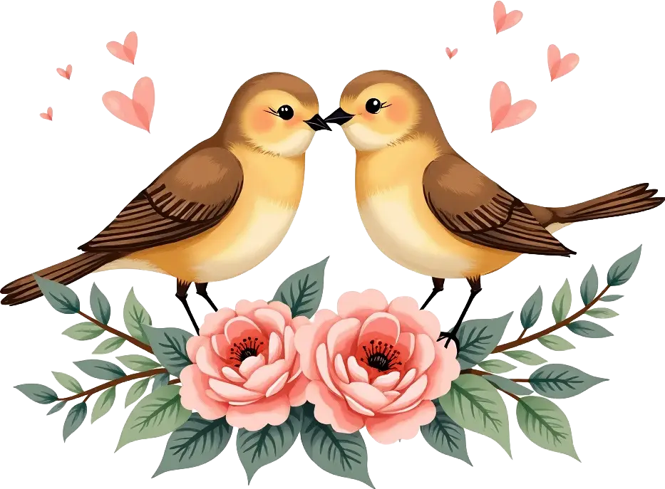 Lovebirds in Bloom