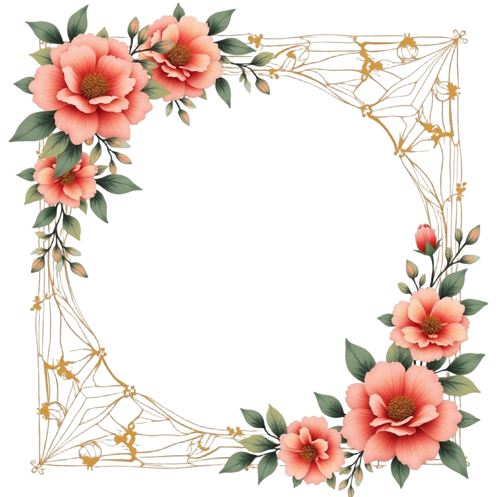 Floral Geometric Frame